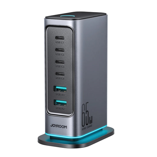 JR-TCM02 65W Multi-port Charger-Dark Gray