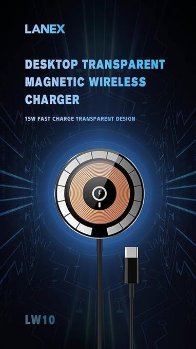 Lanex Transparent Magnetic Wireless Charger 15W LW10