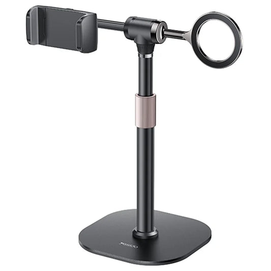 YESIDO Desk Phone Stand Holder Adjustable Height Live Streaming Bracket for 2 Cell Phones